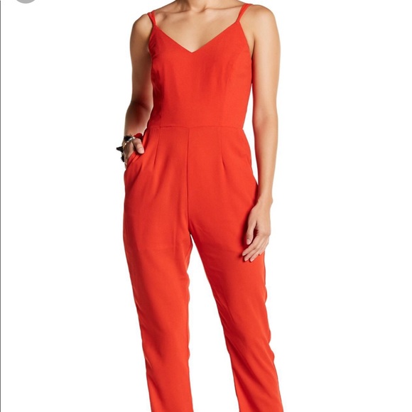 Adelyn Rae Other - NWT Adelyn red Sleeveless Crepe Jumpsuit